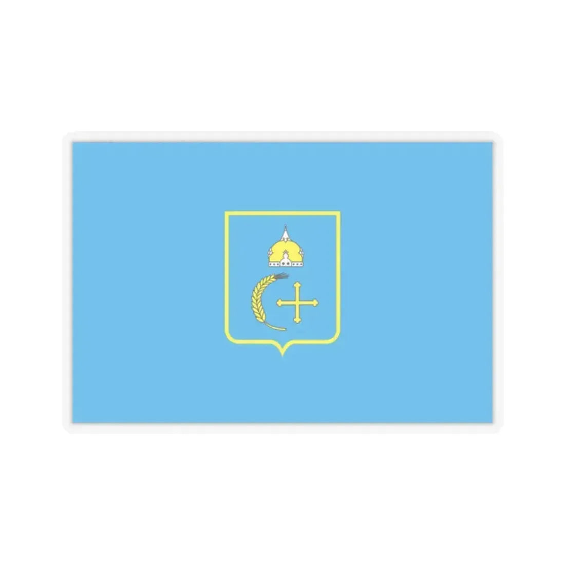 Flag of Sumy Oblast Ukraine - STICKER Vinyl Kiss-Cut Decal 2 Inch Transparent - The Sticker Space
