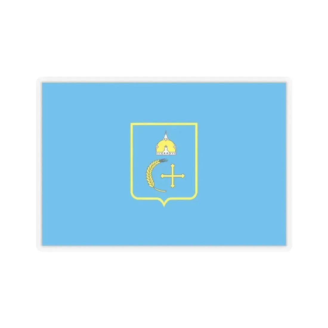 Flag of Sumy Oblast Ukraine - STICKER Vinyl Kiss-Cut Decal 3 Inch Transparent - The Sticker Space