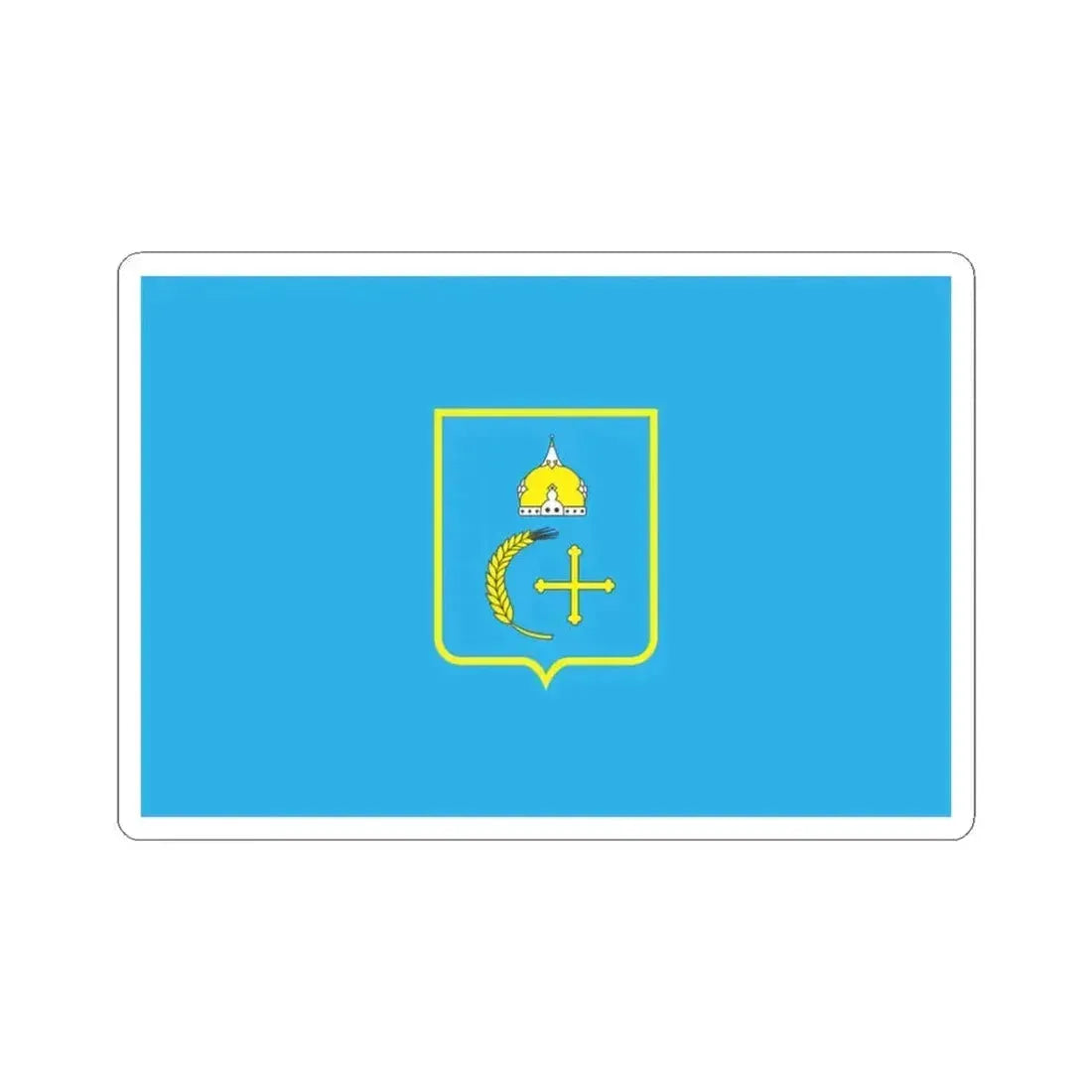 Flag of Sumy Oblast Ukraine - STICKER Vinyl Kiss-Cut Decal 3 Inch White - The Sticker Space