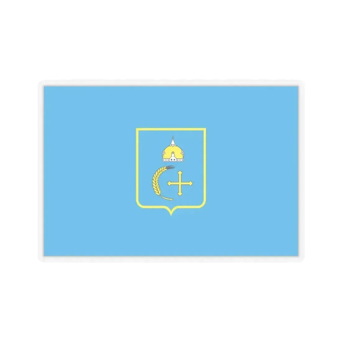 Flag of Sumy Oblast Ukraine - STICKER Vinyl Kiss-Cut Decal 4 Inch Transparent - The Sticker Space