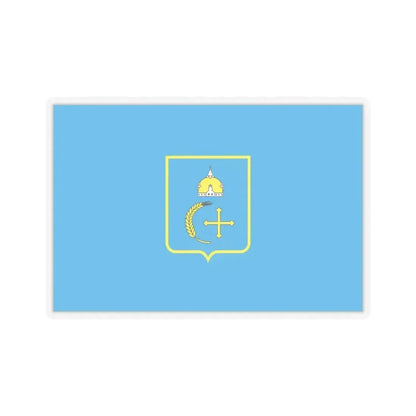 Flag of Sumy Oblast Ukraine - STICKER Vinyl Kiss-Cut Decal 4 Inch Transparent - The Sticker Space