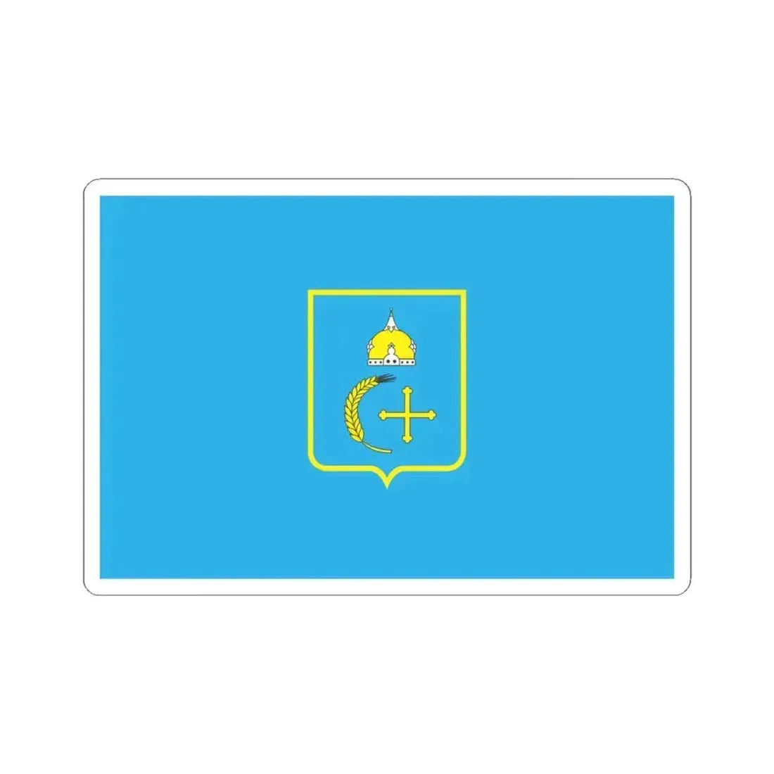 Flag of Sumy Oblast Ukraine - STICKER Vinyl Kiss-Cut Decal 4 Inch White - The Sticker Space