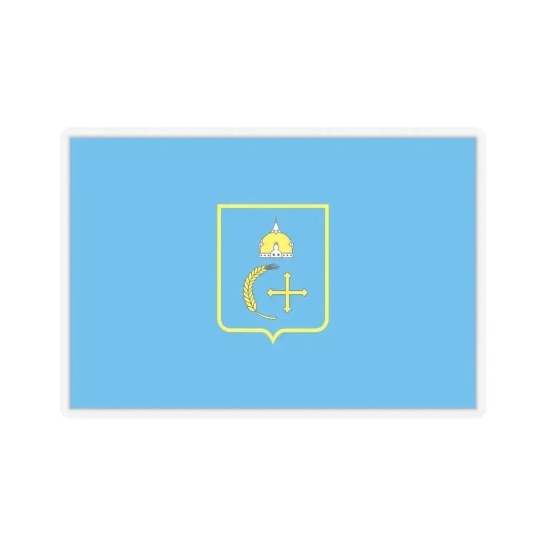 Flag of Sumy Oblast Ukraine - STICKER Vinyl Kiss-Cut Decal 6 Inch Transparent - The Sticker Space