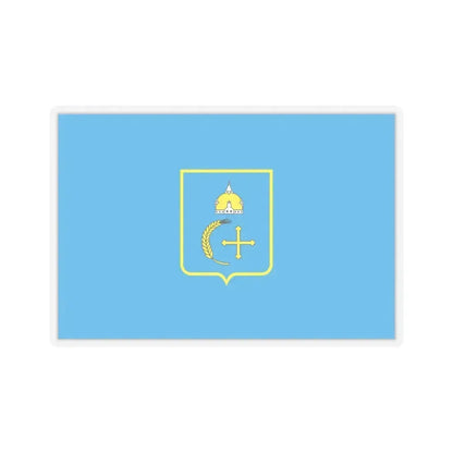 Flag of Sumy Oblast Ukraine - STICKER Vinyl Kiss-Cut Decal 6 Inch Transparent - The Sticker Space