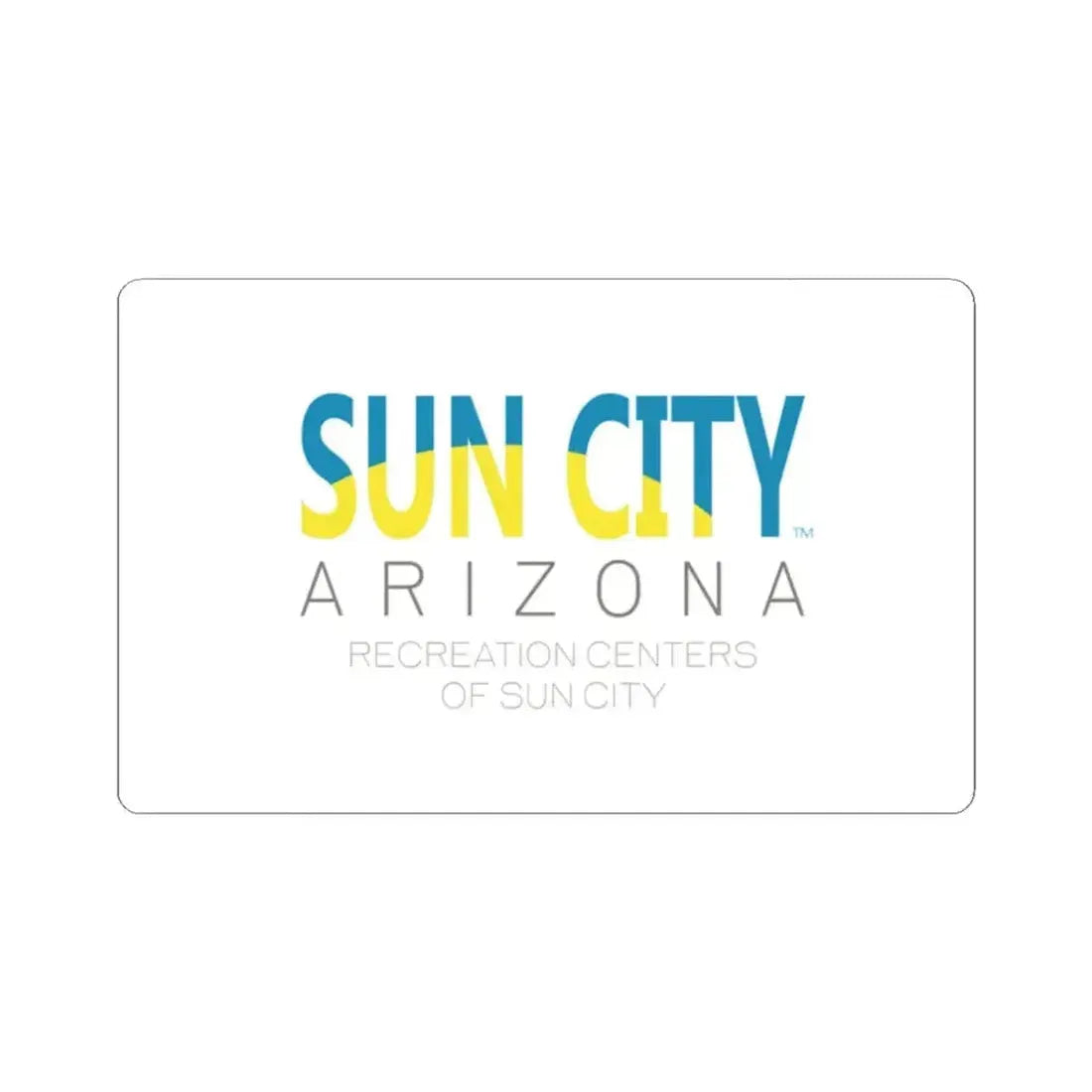 Flag of Sun City Arizona (United States) STICKER Vinyl Kiss-Cut Decal 2 Inch White - The Sticker Space