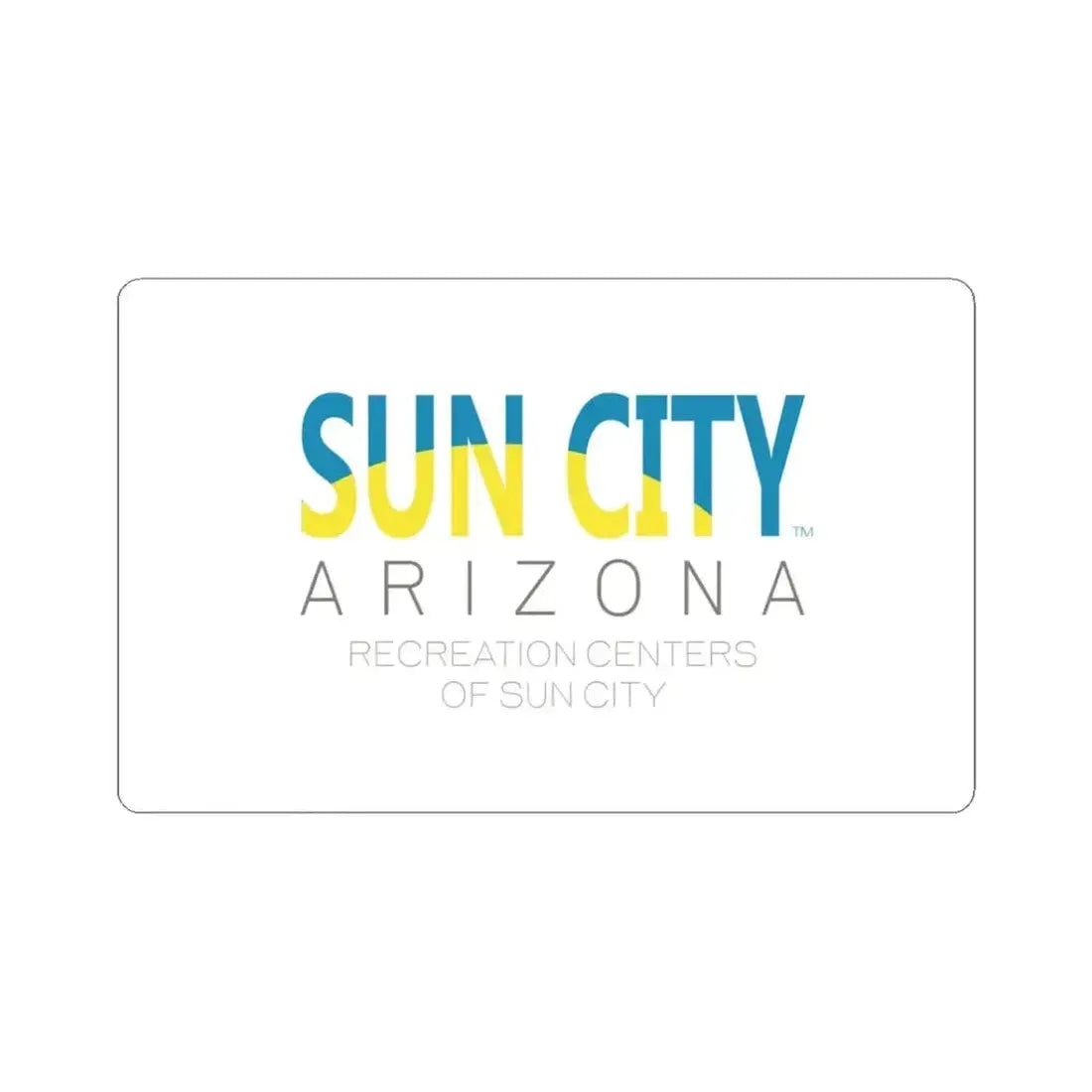 Flag of Sun City Arizona (United States) STICKER Vinyl Kiss-Cut Decal 3 Inch White - The Sticker Space