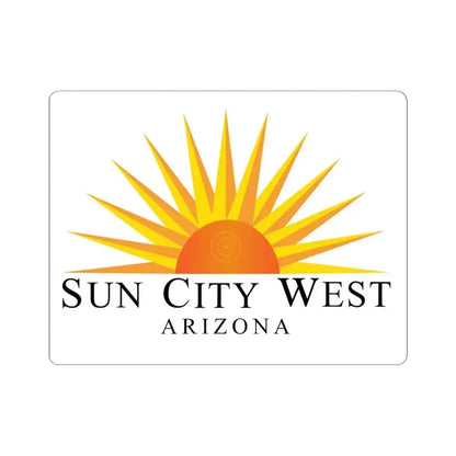 Flag of Sun City West Arizona (United States) STICKER Vinyl Kiss-Cut Decal 4 Inch White - The Sticker Space