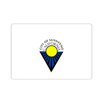 Flag of Sunnyvale California (United States) STICKER Vinyl Kiss-Cut Decal 4 Inch White - The Sticker Space