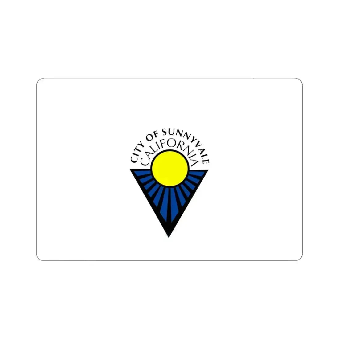 Flag of Sunnyvale California (United States) STICKER Vinyl Kiss-Cut Decal 6 Inch White - The Sticker Space