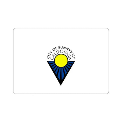 Flag of Sunnyvale California (United States) STICKER Vinyl Kiss-Cut Decal 6 Inch White - The Sticker Space