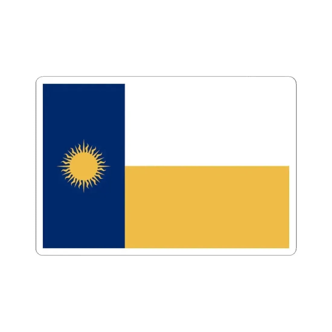 Flag of Sunnyvale Texas (United States) STICKER Vinyl Kiss-Cut Decal 2 Inch White - The Sticker Space