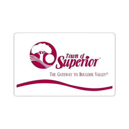 Flag of Superior Colorado (United States) STICKER Vinyl Kiss-Cut Decal 3 Inch White - The Sticker Space