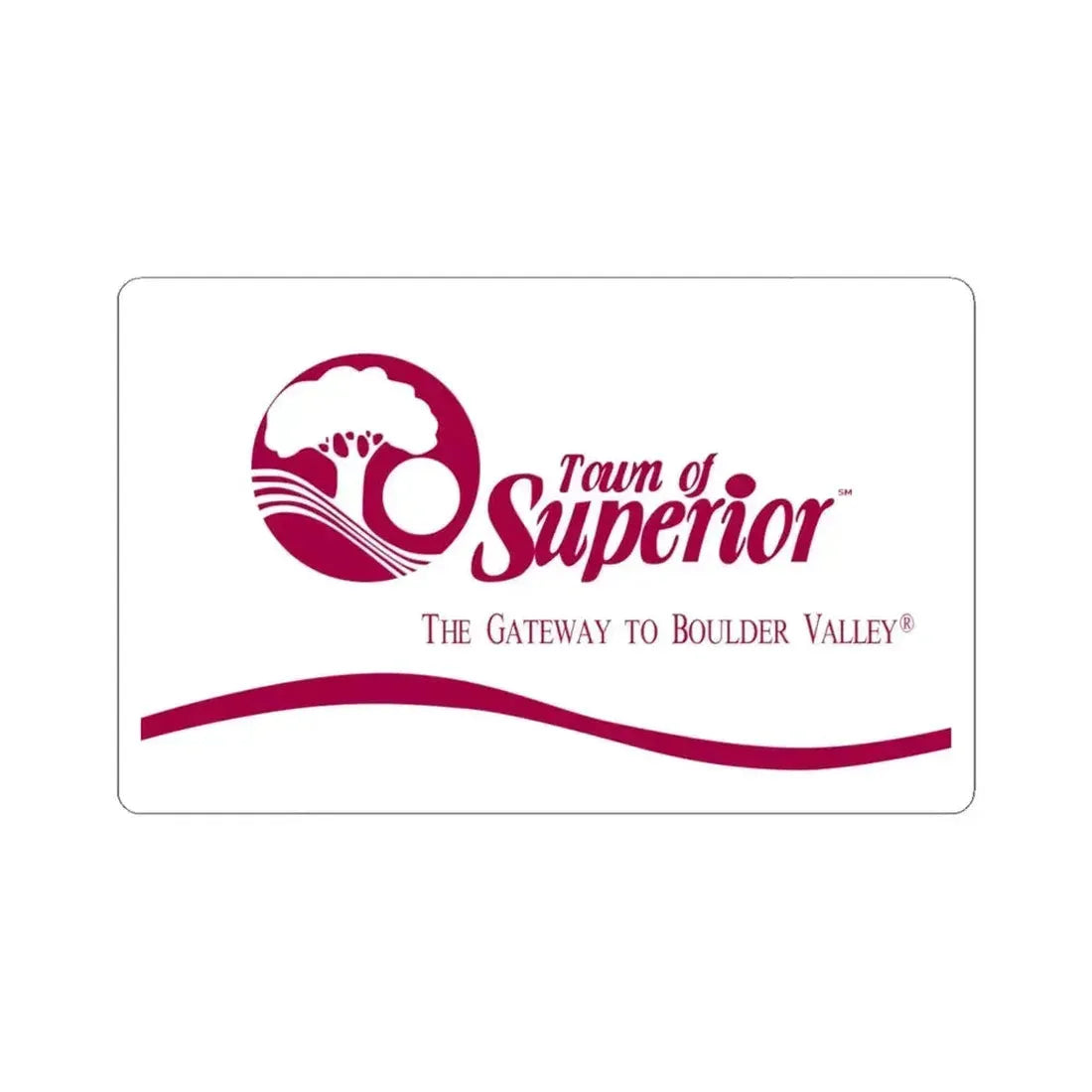 Flag of Superior Colorado (United States) STICKER Vinyl Kiss-Cut Decal 6 Inch White - The Sticker Space