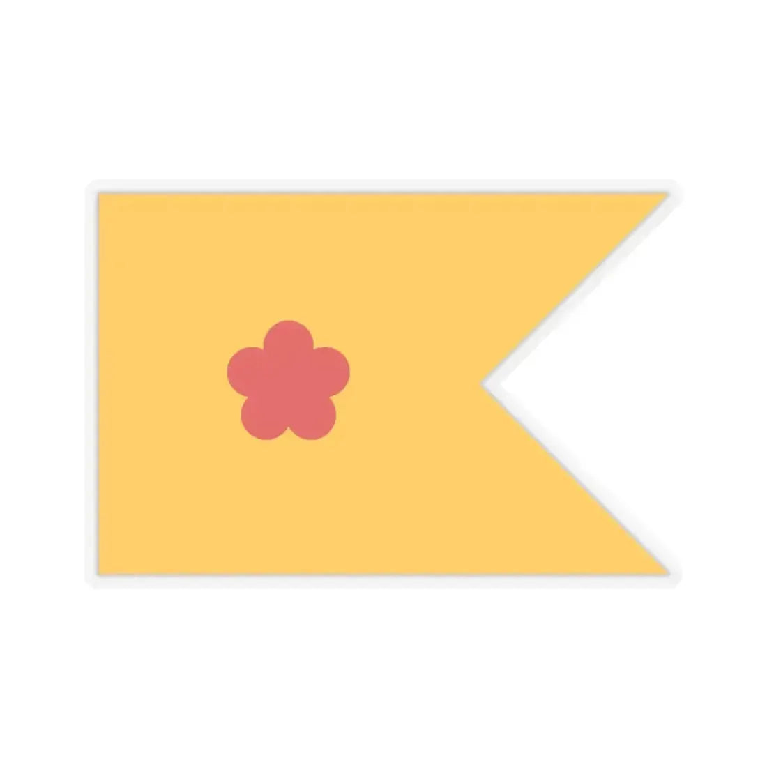 Flag of superior commander of the Navy of Manchukuo (China) STICKER Vinyl Kiss-Cut Decal 3 Inch Transparent - The Sticker Space