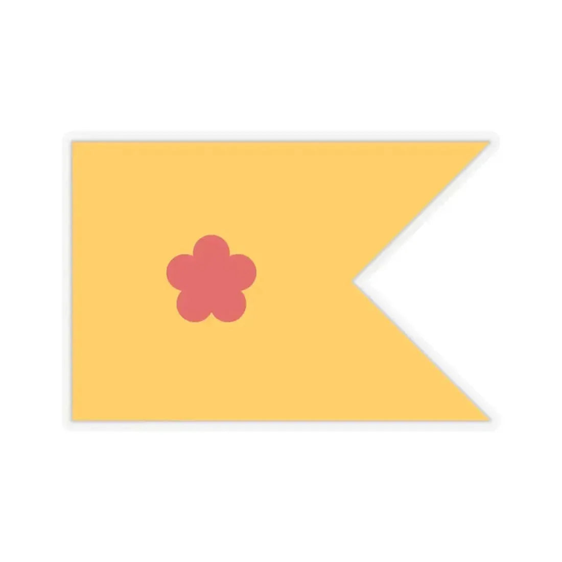 Flag of superior commander of the Navy of Manchukuo (China) STICKER Vinyl Kiss-Cut Decal 4 Inch Transparent - The Sticker Space