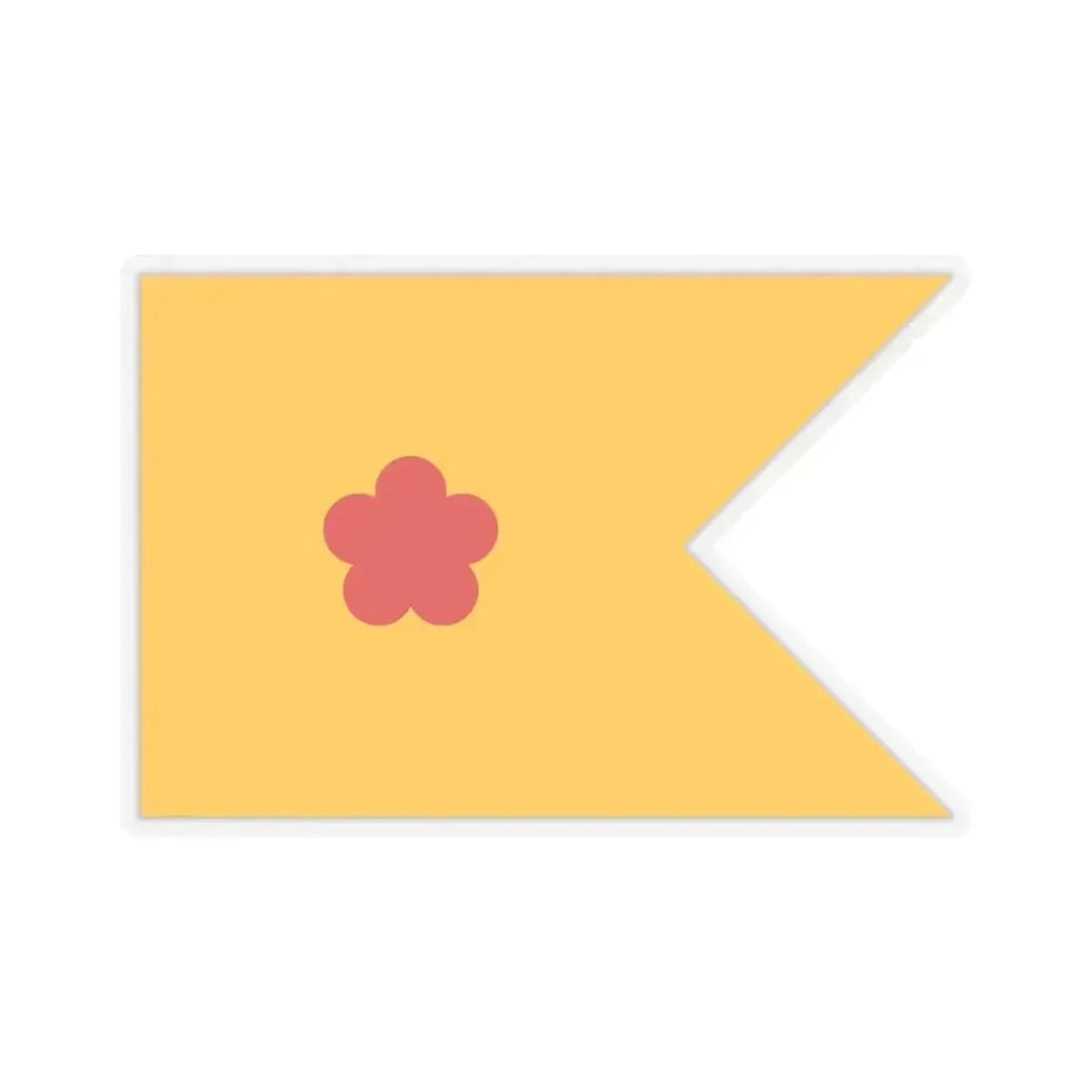 Flag of superior commander of the Navy of Manchukuo (China) STICKER Vinyl Kiss-Cut Decal 6 Inch Transparent - The Sticker Space