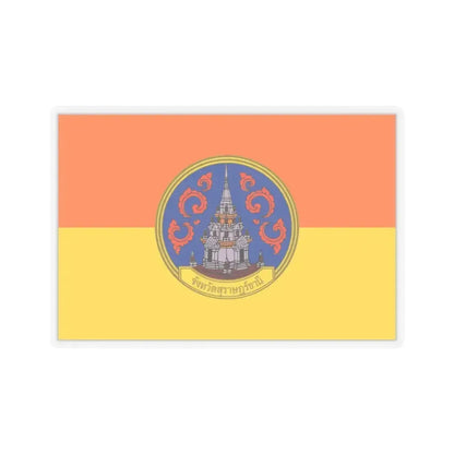 Flag of Surat Thani Province Thailand - STICKER Vinyl Kiss-Cut Decal 3 Inch Transparent - The Sticker Space