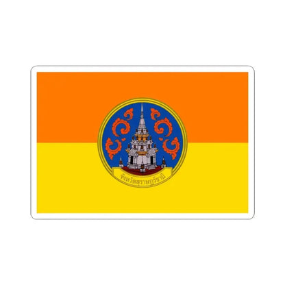 Flag of Surat Thani Province Thailand - STICKER Vinyl Kiss-Cut Decal 3 Inch White - The Sticker Space