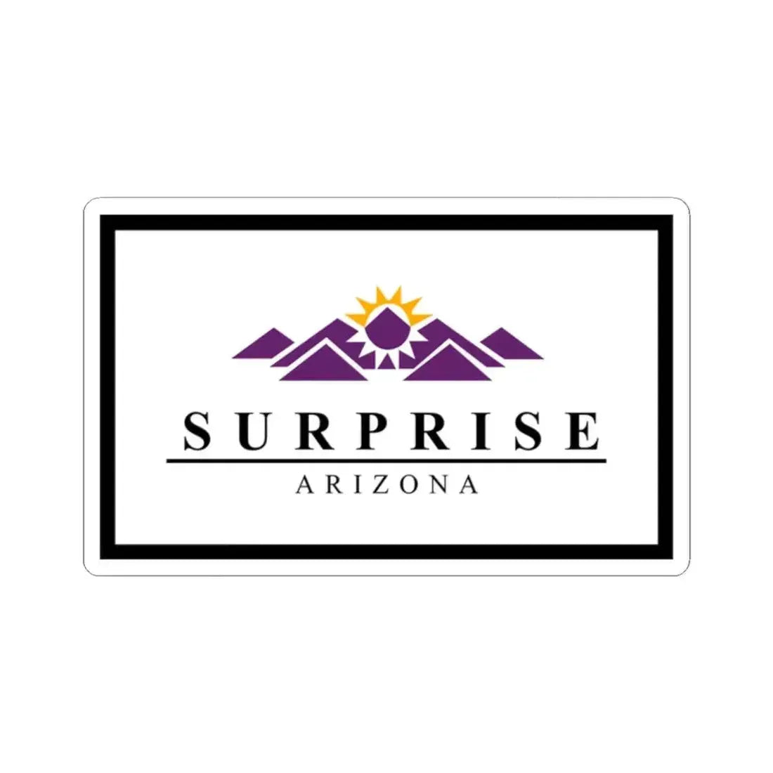 Flag of Surprise Arizona (United States) STICKER Vinyl Kiss-Cut Decal 2 Inch White - The Sticker Space