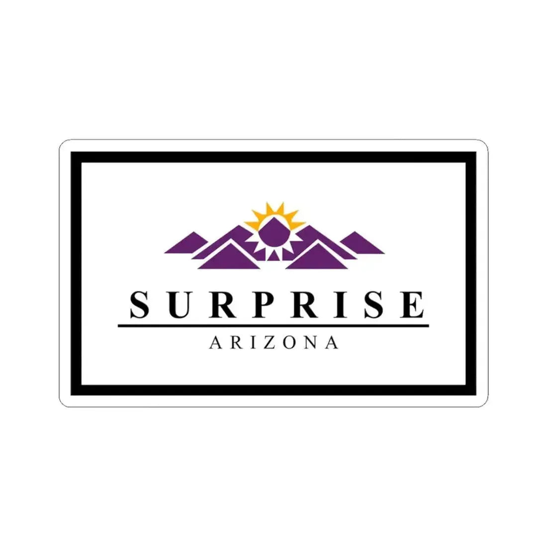 Flag of Surprise Arizona (United States) STICKER Vinyl Kiss-Cut Decal 3 Inch White - The Sticker Space