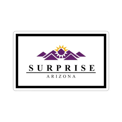 Flag of Surprise Arizona (United States) STICKER Vinyl Kiss-Cut Decal 3 Inch White - The Sticker Space