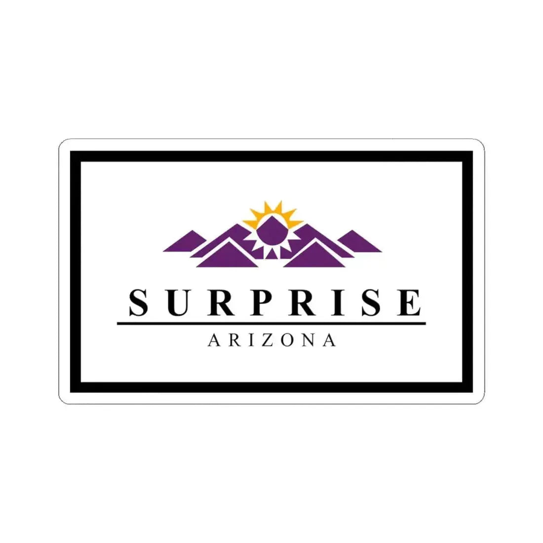 Flag of Surprise Arizona (United States) STICKER Vinyl Kiss-Cut Decal 4 Inch White - The Sticker Space