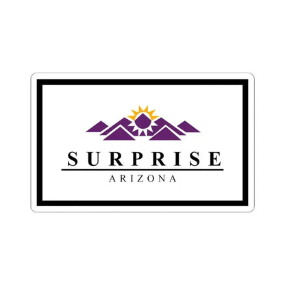 Flag of Surprise Arizona (United States) STICKER Vinyl Kiss-Cut Decal 4 Inch White - The Sticker Space