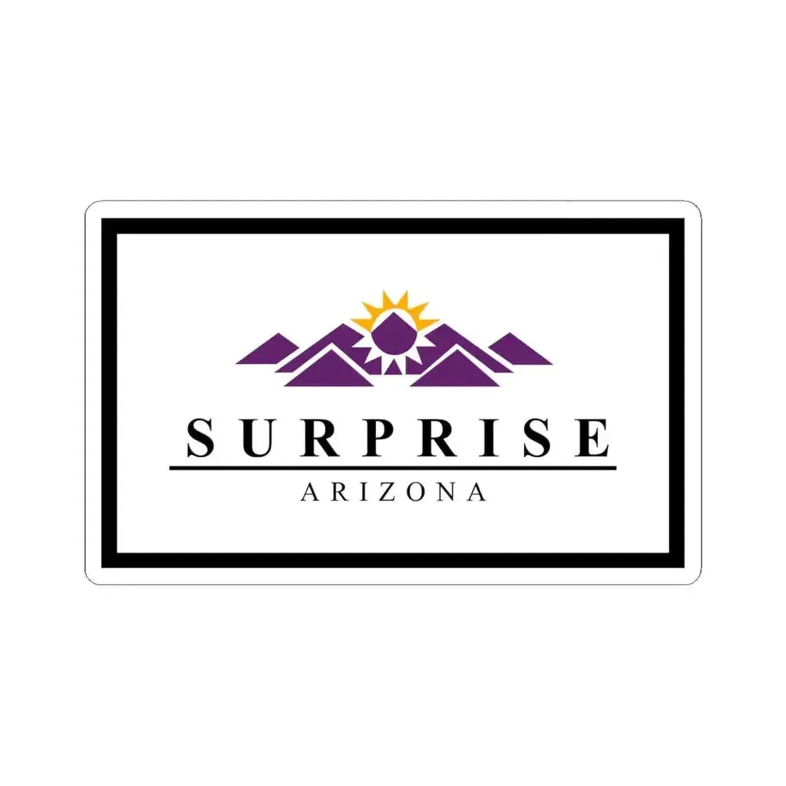 Flag of Surprise Arizona (United States) STICKER Vinyl Kiss-Cut Decal 6 Inch White - The Sticker Space