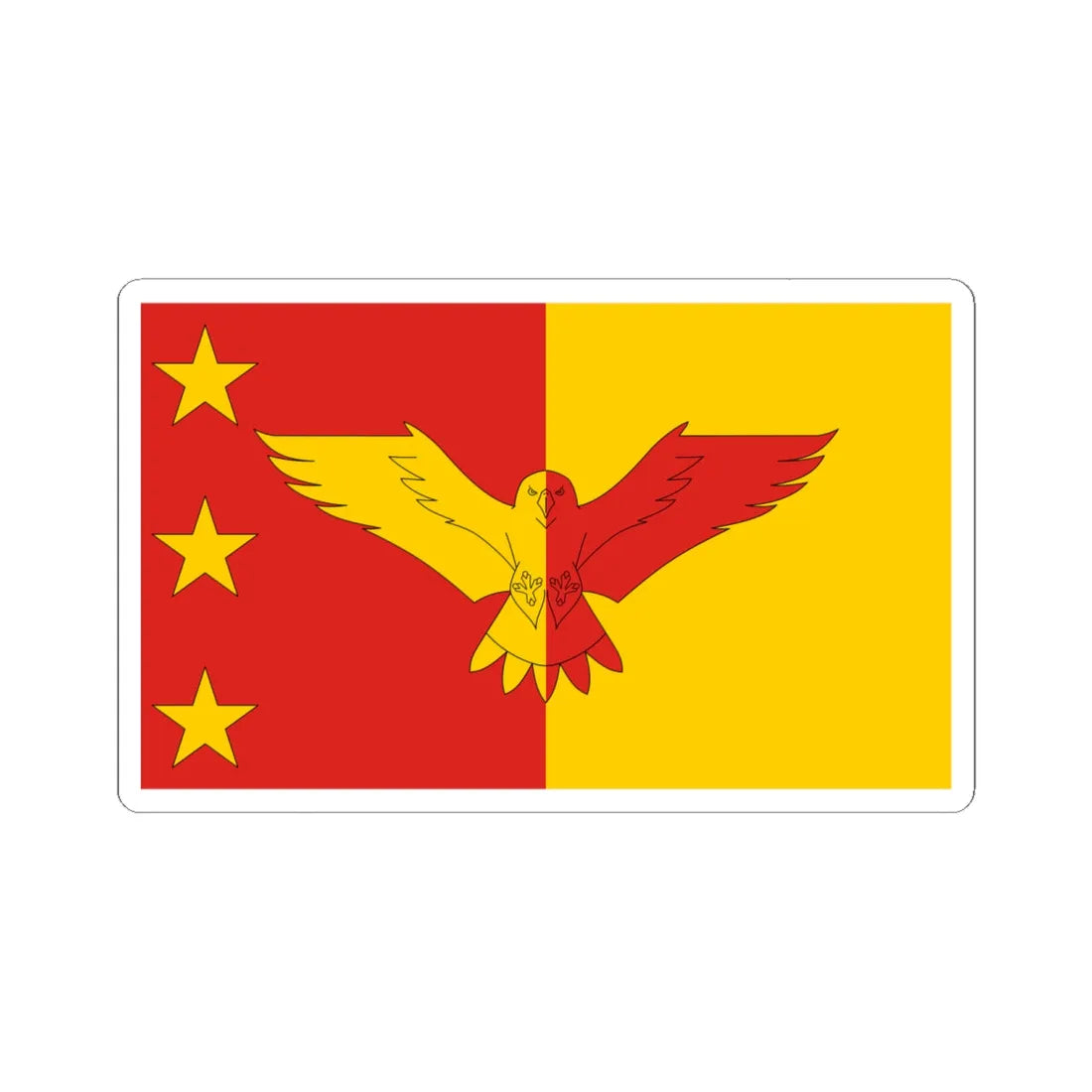 Flag of Sutherland 2018 (Scotland) STICKER Vinyl Kiss-Cut Decal 6 Inch White - The Sticker Space