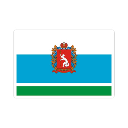 Flag of Sverdlovsk Oblast 1997 Coat of Arms (Russia) STICKER Vinyl Kiss-Cut Decal 2 Inch White - The Sticker Space