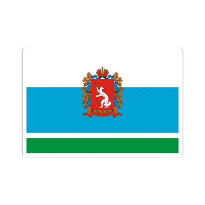 Flag of Sverdlovsk Oblast 1997 Coat of Arms (Russia) STICKER Vinyl Kiss-Cut Decal 3 Inch White - The Sticker Space