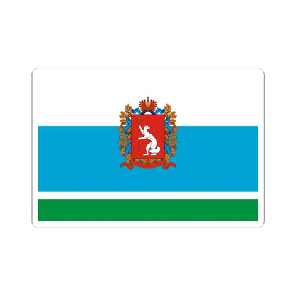 Flag of Sverdlovsk Oblast 1997 Coat of Arms (Russia) STICKER Vinyl Kiss-Cut Decal 6 Inch White - The Sticker Space