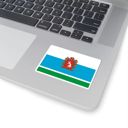Flag of Sverdlovsk Oblast 1997 Coat of Arms (Russia) STICKER Vinyl Kiss-Cut Decal - The Sticker Space