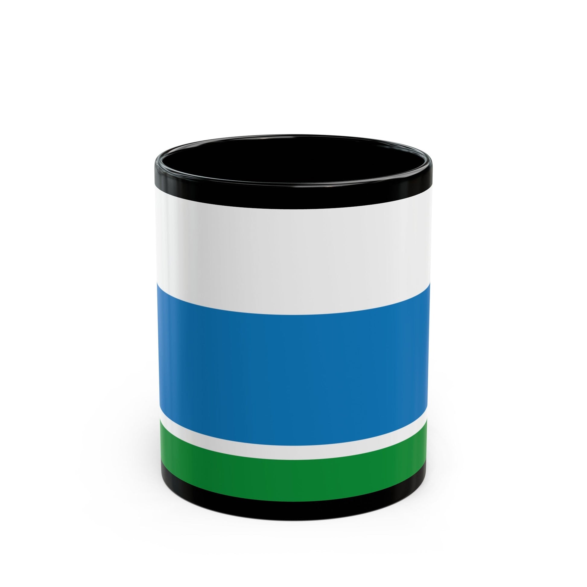 Flag of Sverdlovsk Oblast Russia - Black Coffee Mug-11oz-The Sticker Space