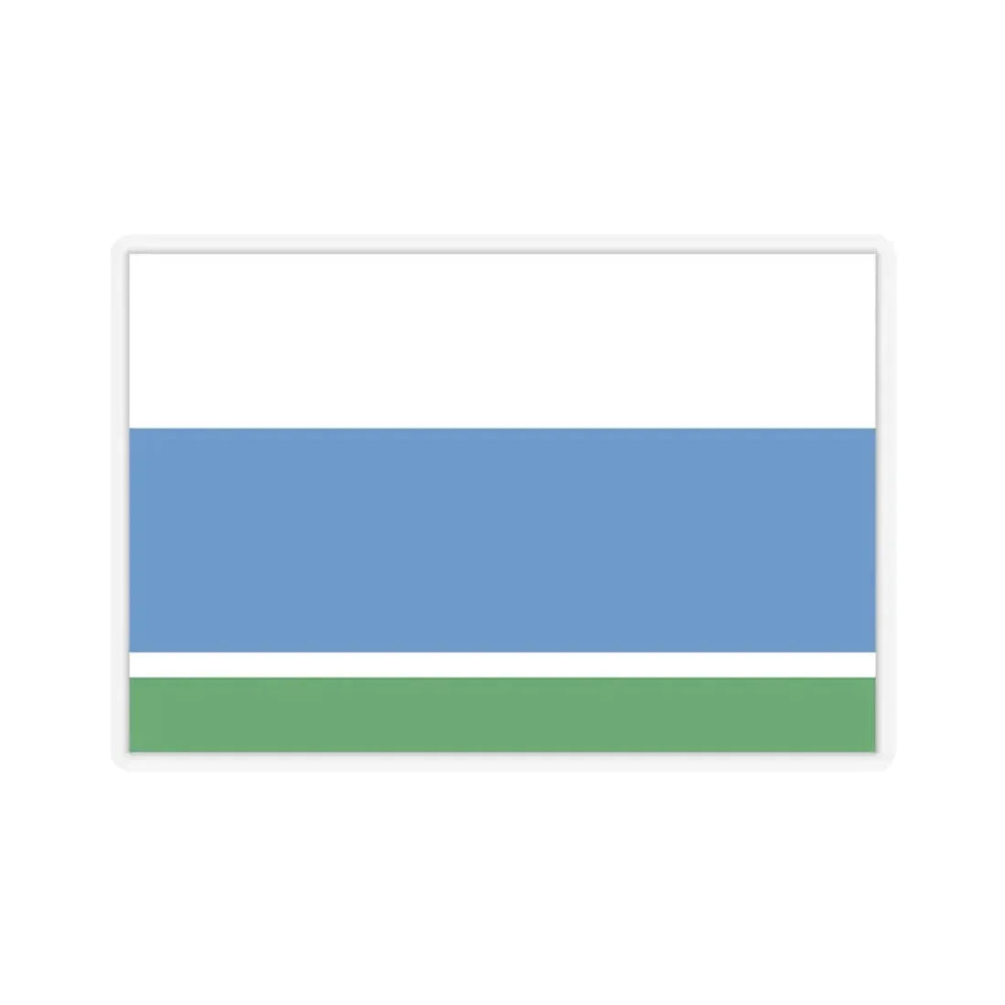 Flag of Sverdlovsk Oblast Russia - STICKER Vinyl Kiss-Cut Decal 3 Inch Transparent - The Sticker Space
