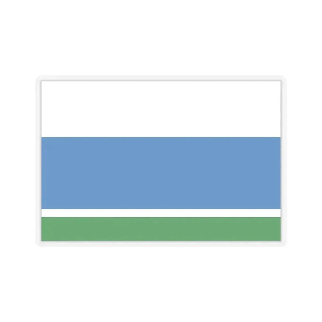 Flag of Sverdlovsk Oblast Russia - STICKER Vinyl Kiss-Cut Decal 4 Inch Transparent - The Sticker Space