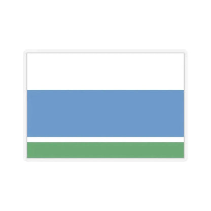Flag of Sverdlovsk Oblast Russia - STICKER Vinyl Kiss-Cut Decal 4 Inch Transparent - The Sticker Space