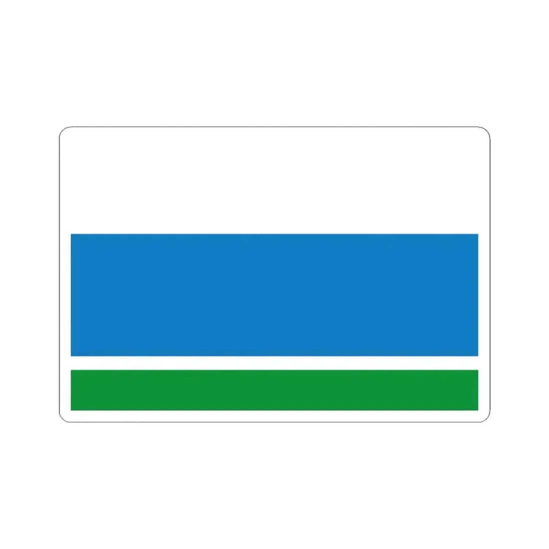 Flag of Sverdlovsk Oblast Russia - STICKER Vinyl Kiss-Cut Decal 4 Inch White - The Sticker Space