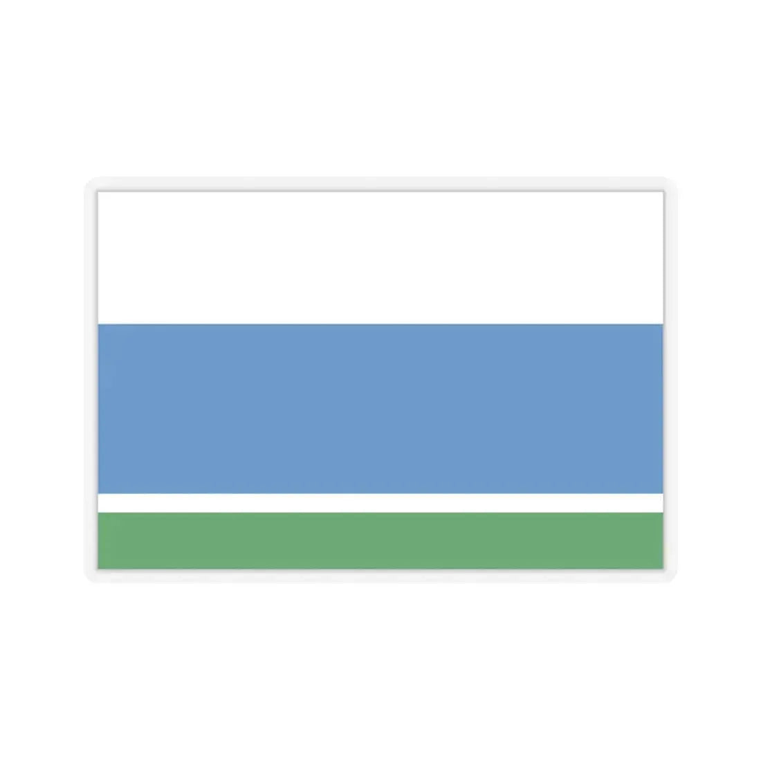Flag of Sverdlovsk Oblast Russia - STICKER Vinyl Kiss-Cut Decal 6 Inch Transparent - The Sticker Space