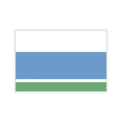 Flag of Sverdlovsk Oblast Russia - STICKER Vinyl Kiss-Cut Decal 6 Inch Transparent - The Sticker Space