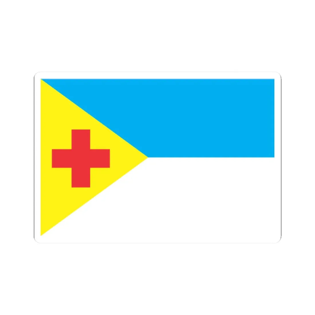 Flag of Svitlovodskyj raion (Ukraine) STICKER Vinyl Kiss-Cut Decal 2 Inch White - The Sticker Space