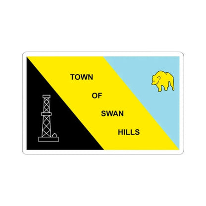 Flag of Swan Hills (Canada) STICKER Vinyl Kiss-Cut Decal 2 Inch White - The Sticker Space