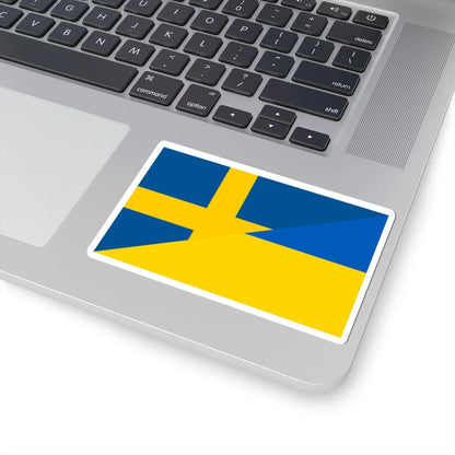 Flag of Sweden and Ukraine (Sweden) STICKER Vinyl Kiss-Cut Decal - The Sticker Space