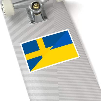 Flag of Sweden and Ukraine (Sweden) STICKER Vinyl Kiss-Cut Decal - The Sticker Space