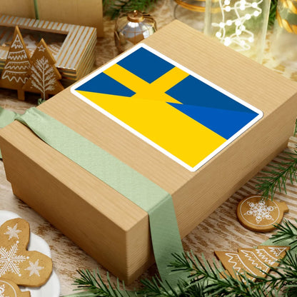 Flag of Sweden and Ukraine (Sweden) STICKER Vinyl Kiss-Cut Decal - The Sticker Space