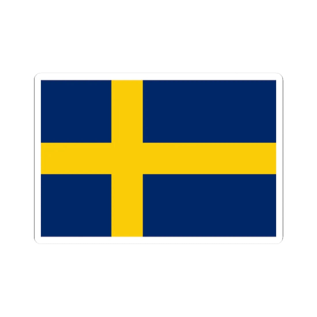 Flag of Sweden pre-1906 3-2 (Estonia) STICKER Vinyl Kiss-Cut Decal 2 Inch White - The Sticker Space