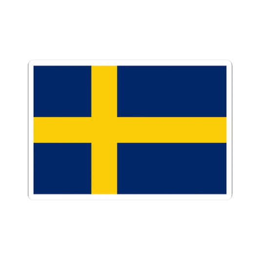 Flag of Sweden pre-1906 3-2 (Estonia) STICKER Vinyl Kiss-Cut Decal 2 Inch White - The Sticker Space