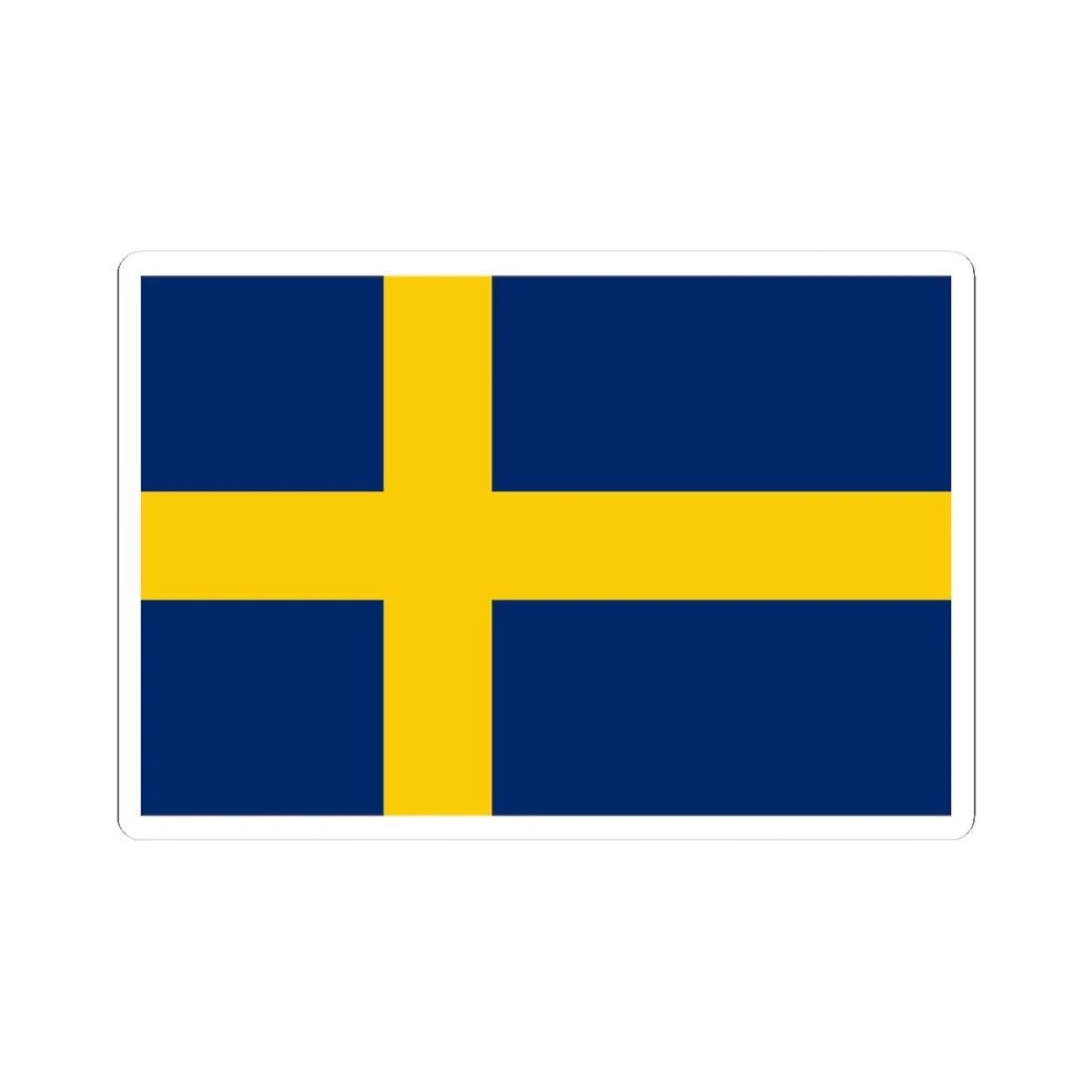 Flag of Sweden pre-1906 3-2 (Estonia) STICKER Vinyl Kiss-Cut Decal 3 Inch White - The Sticker Space