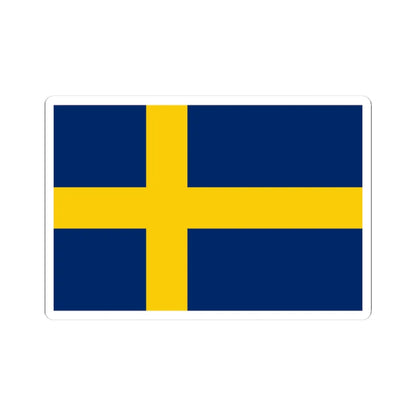 Flag of Sweden pre-1906 3-2 (Estonia) STICKER Vinyl Kiss-Cut Decal 3 Inch White - The Sticker Space