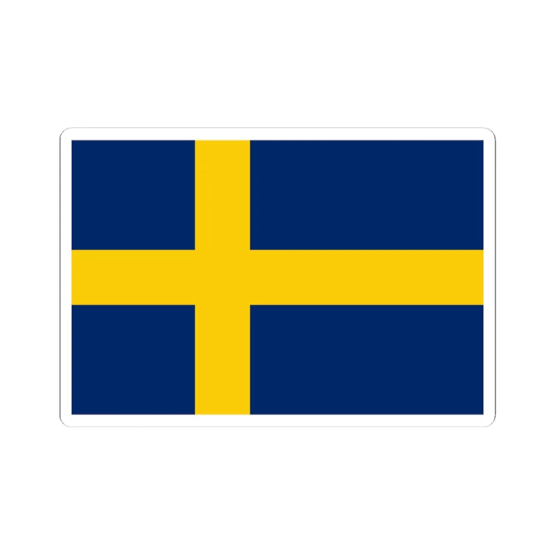 Flag of Sweden pre-1906 3-2 (Estonia) STICKER Vinyl Kiss-Cut Decal 4 Inch White - The Sticker Space